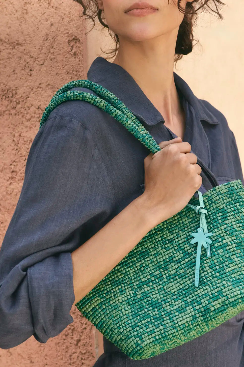 Bolso Panier -Emerald