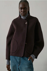 Abrigo Windsor- Aubergine