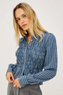 Camisa Bradshaw - Indigo Stripe